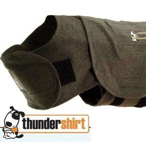 ThunderShirt for Dog Large gray anxious dog pet thunder noise coat velcro grey